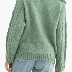 Cable Stitch Quarter Zip Sweater